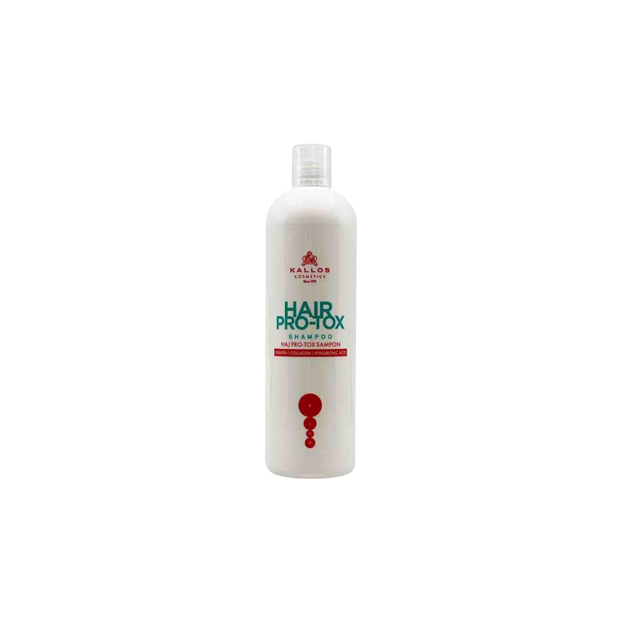 Kallos Sampon de par pro-tox cu cheratina,colagen si acid hialuronic KJMN - 500ml Kallos Sampon de par pro-tox cu cheratina,colagen si acid hialuronic KJMN - 500ml